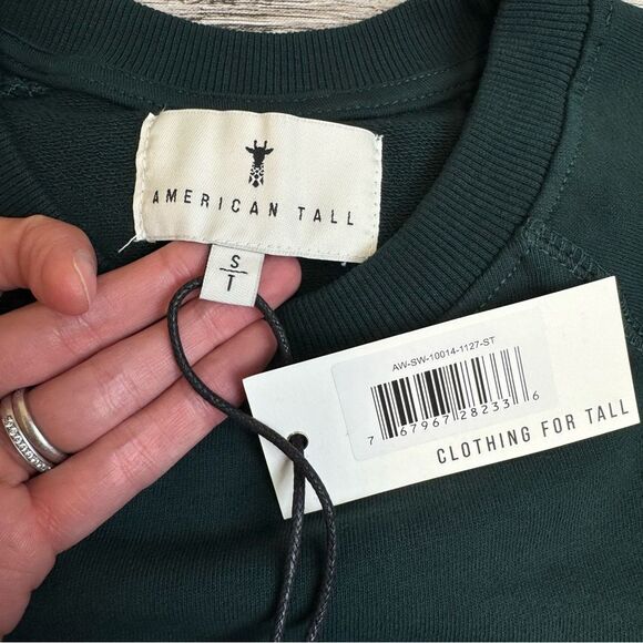 American Tall Womens Wearever French Terry Sweatshirt S SM Small ST Tall Emerald - Picture 5 of 12
